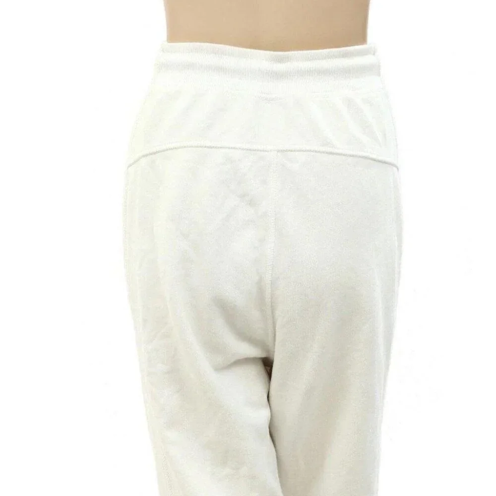 Free People FP Movement Solid Slouchy Pants White Straight-Leg Cotton M